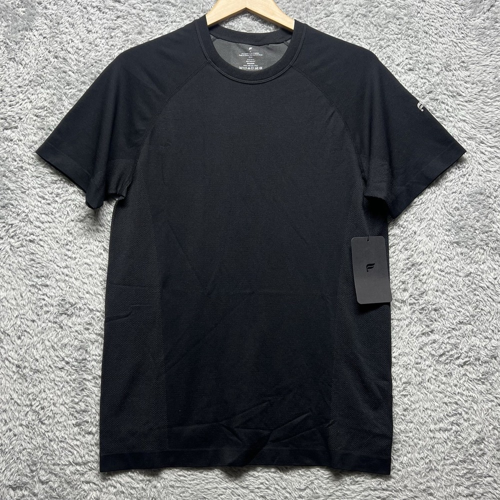 Fabletics Training Day Tee Mens Medium‎ Black Athletic Performance Gym Training